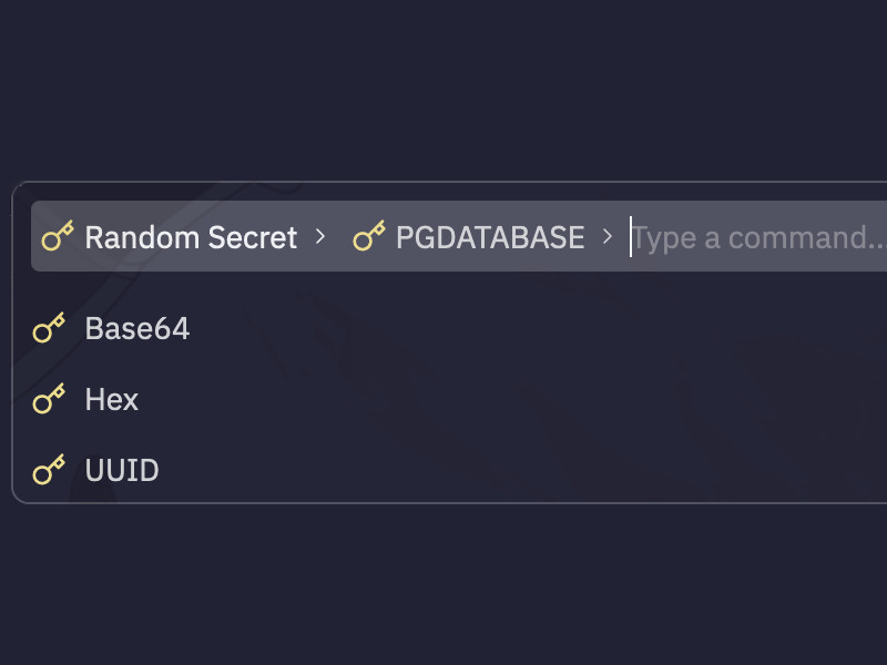 A screenshot describing the feature titled Random Secrets